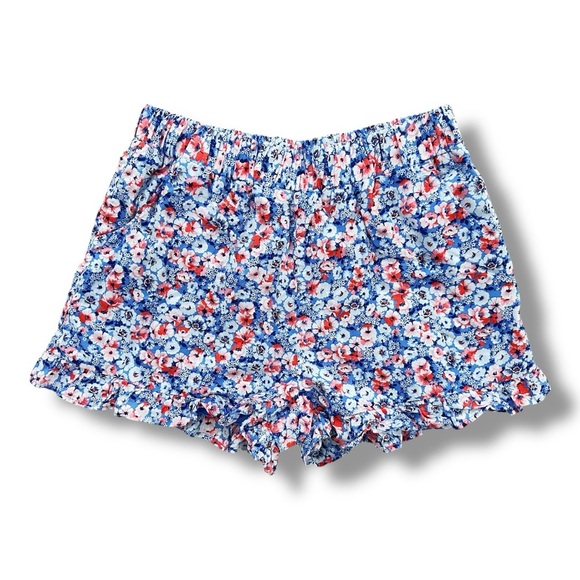 Janie & Jack | Floral Ruffle Hem Shorts (10 yrs) - Picture 1 of 5